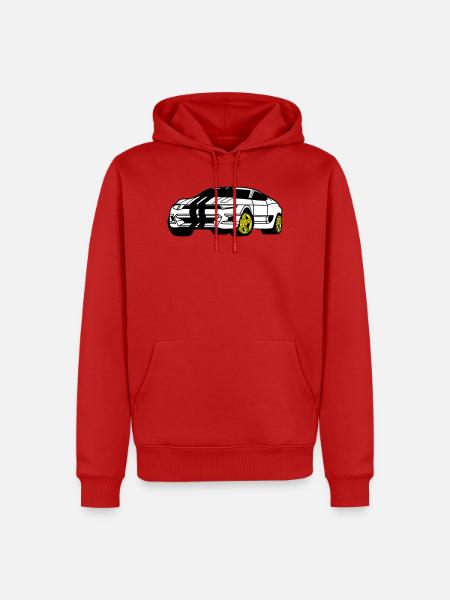 Sportwagen - Sportauto - Coupé - Männer Premium Bio Hoodie - Rot