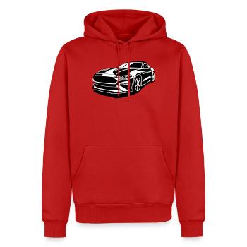 GT 500 - Sweat à capuche Premium bio Homme - rouge - Devant - Nico (187cm)