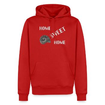 accueil sweet home - Sweat à capuche Premium bio Homme - rouge - Devant - Nico (187cm)