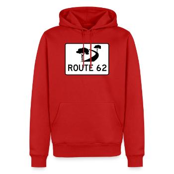 garden route - Männer Premium Bio Hoodie - Rot - Vorne - Nico (187cm)