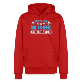 Un design d’avion humoristique pour les passionnés de vol - Sweat à capuche Premium bio Homme - rouge - Devant - Nico (187cm)