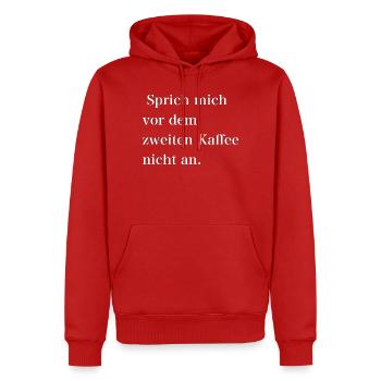 IMG 6988 - Männer Premium Bio Hoodie - Rot - Vorne - Nico (187cm)