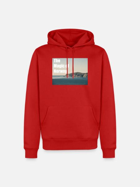 The Magic of Norway - Männer Premium Bio Hoodie - Rot