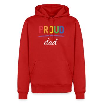 LGBT Proud Dad - Pride Month - Men’s Premium Organic Hoodie - red - Front - Nico (187cm)