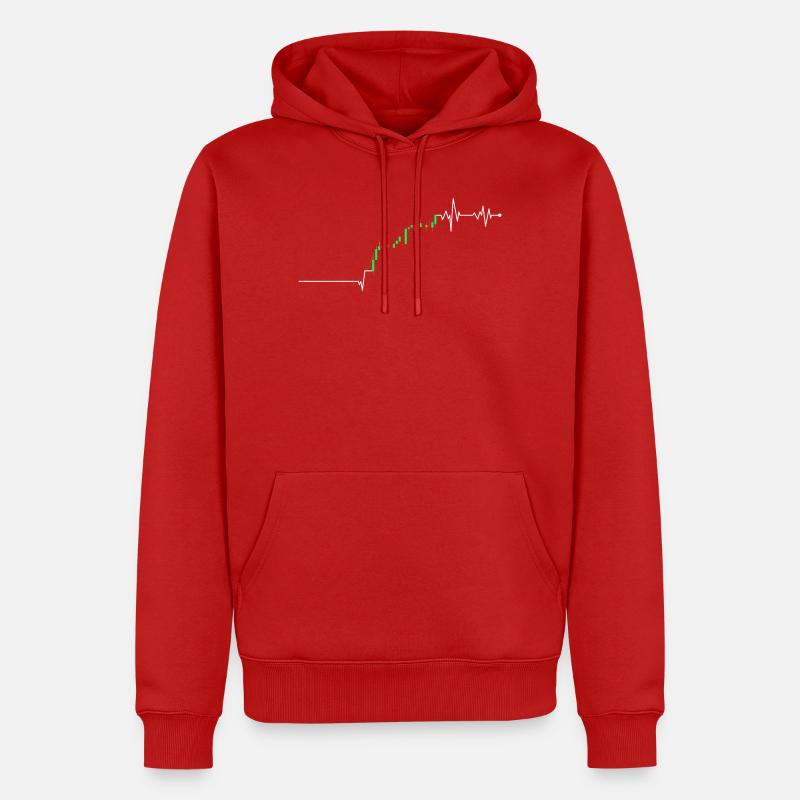 Graphique du rallye TrendPulse - Sweat à capuche Premium bio Homme - rouge