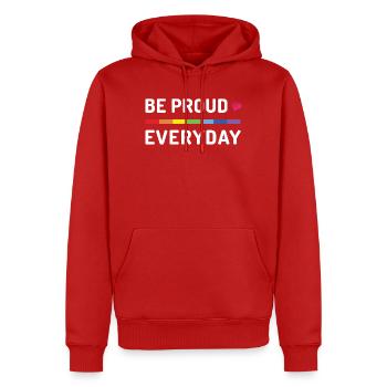 LGBT Pride Month - Sei jeden Tag stolz - Männer Premium Bio Hoodie - Rot - Vorne - Nico (187cm)