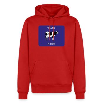 Goldene Gans - Männer Premium Bio Hoodie - Rot - Vorne - Nico (187cm)