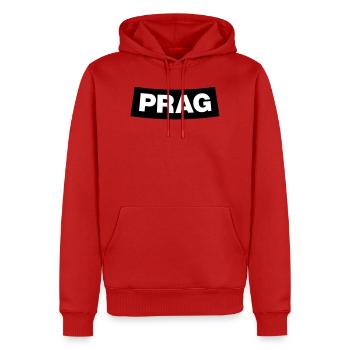 Prag Chapter Element (JGA MC-Rocker-Design) - Männer Premium Bio Hoodie - Rot - Vorne - Nico (187cm)