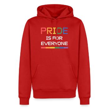 LGBTQ Pride Month - Pride is For Everyone - Men’s Premium Organic Hoodie - red - Front - Nico (187cm)