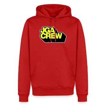 Bachelor Party Crew 3D - Men’s Premium Organic Hoodie - red - Front - Nico (187cm)