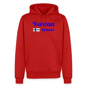 Vantaa Finnland Drucken - Männer Premium Bio Hoodie - Rot - Vorne - Nico (187cm)