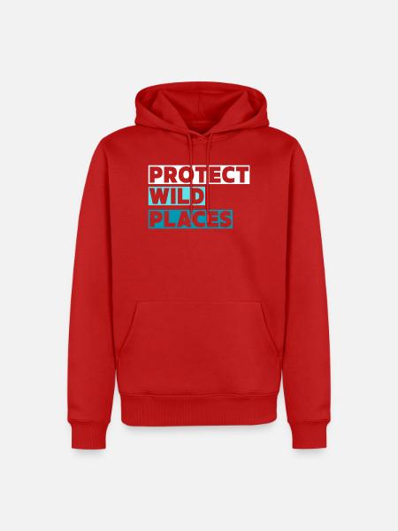 Wildnis- und Abenteuerschutz - Männer Premium Bio Hoodie - Rot