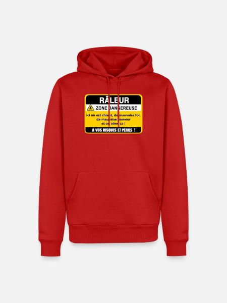 Complaining Danger Zone - Men’s Premium Organic Hoodie - red