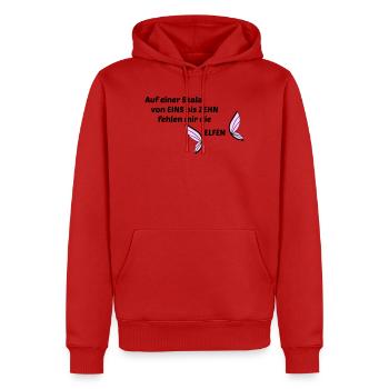 Elfen - Männer Premium Bio Hoodie - Rot - Vorne - Nico (187cm)