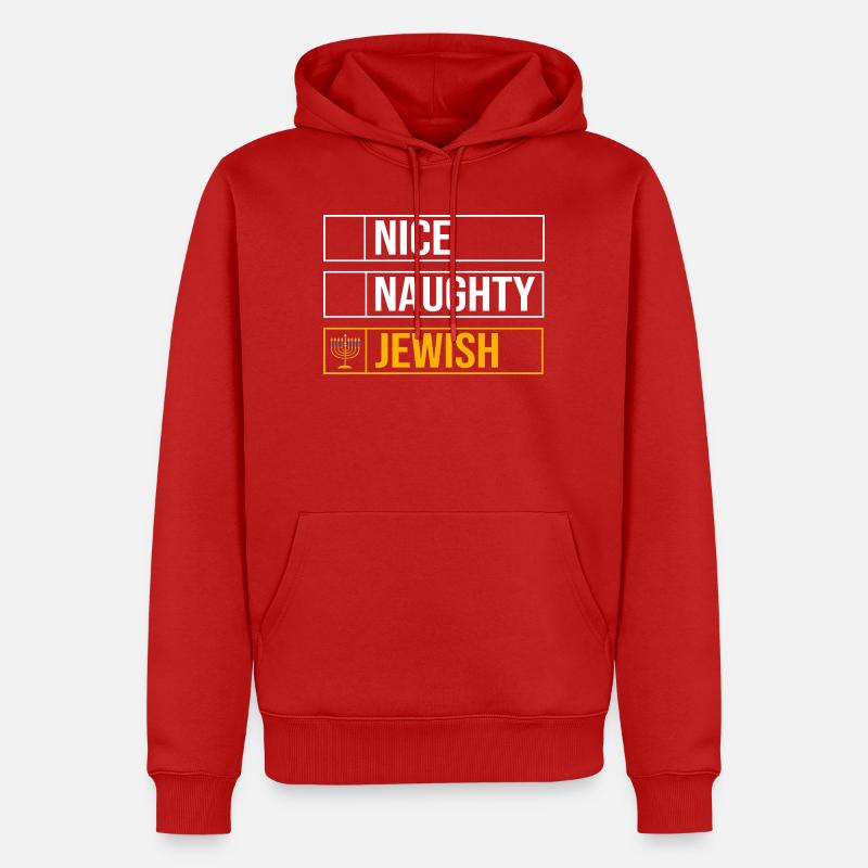 Hanoukka Hanoukka Hanoukka - Sweat à capuche Premium bio Homme - rouge