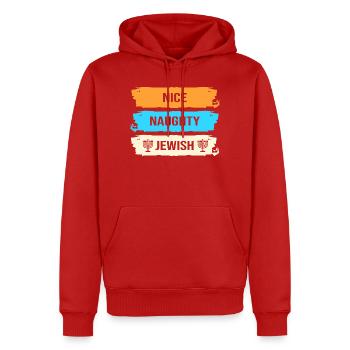 Hanukkah Chanukkah Hanukah - Männer Premium Bio Hoodie - Rot - Vorne - Nico (187cm)