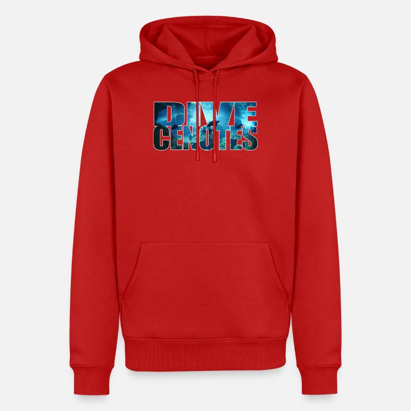 Dive Cenotes - Plongée à Cenotes - Sweat à capuche Premium bio Homme - rouge