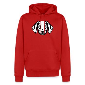Dachshund Hunde T-shirt Geschenk - Männer Premium Bio Hoodie - Rot - Vorne - Nico (187cm)