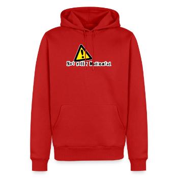 Nicht vollständig medikamentös behandelt - Männer Premium Bio Hoodie - Rot - Vorne - Nico (187cm)
