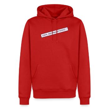 Noël à 100 % - Sweat à capuche Premium bio Homme - rouge - Devant - Nico (187cm)