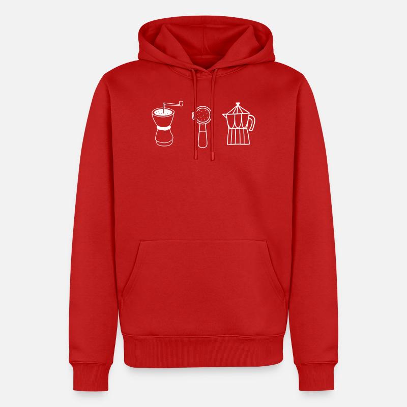 Évolution café  - Sweat à capuche Premium bio Homme - rouge
