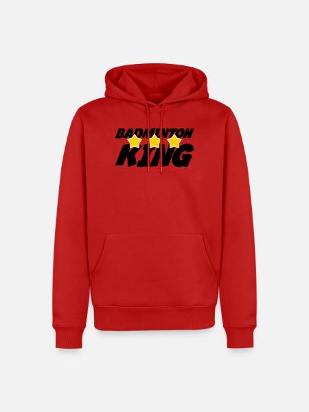 The King of Badminton - Men’s Premium Organic Hoodie - red