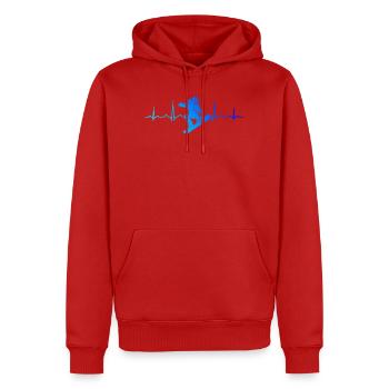 Snowboard Artwork für dein Outfit - Männer Premium Bio Hoodie - Rot - Vorne - Nico (187cm)