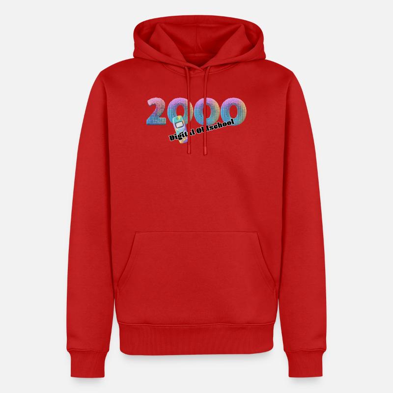 2000 – Mode de vie plus branché et mobile - Sweat à capuche Premium bio Homme - rouge