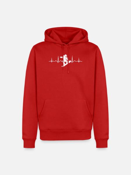Snowboard motif that works immediately - Men’s Premium Organic Hoodie - red