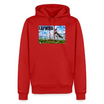 LAPWING - Men’s Premium Organic Hoodie - red - Front - Nico (187cm)