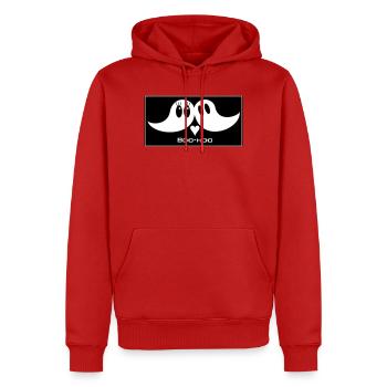 Des fantômes, ma chère - Sweat à capuche Premium bio Homme - rouge - Devant - Nico (187cm)
