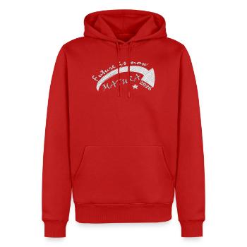 Maturité 2026 - Sweat à capuche Premium bio Homme - rouge - Devant - Nico (187cm)