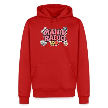 Manip Radio Humor Symbole und Logo Radiologie - Männer Premium Bio Hoodie - Rot - Vorne - Nico (187cm)
