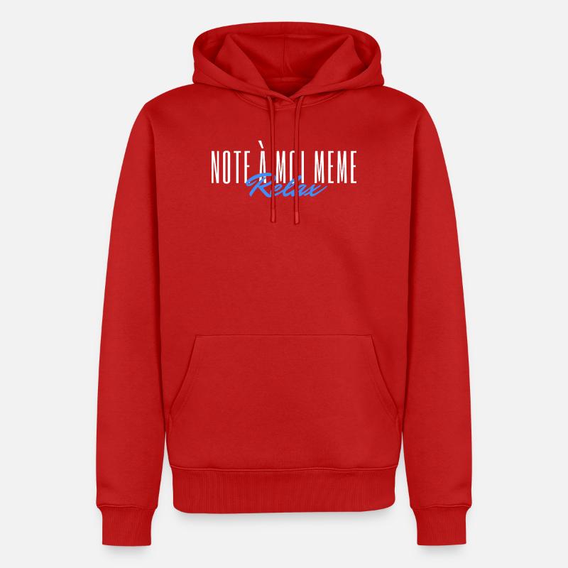 Note à moi même Relax - Sweat à capuche Premium bio Homme - rouge