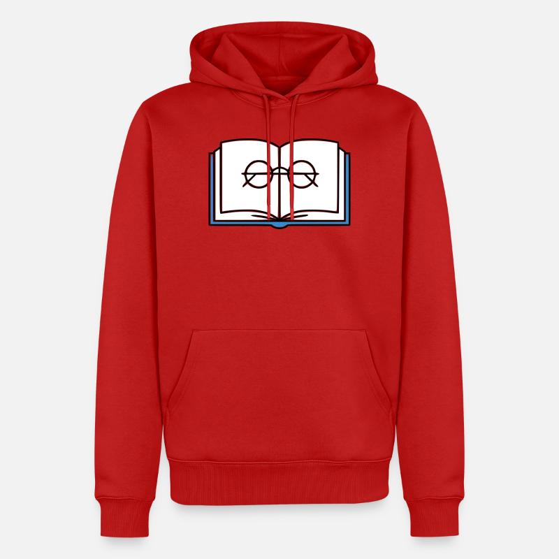 École des Lunettes à Livre Ouvert - Sweat à capuche Premium bio Homme - rouge