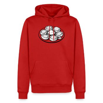 Pelmeni, Manti - Sweat à capuche Premium bio Homme - rouge - Devant - Nico (187cm)