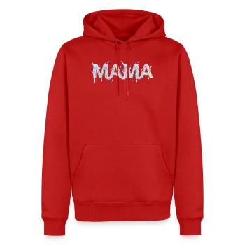 Mom Lettering - Mother's Day - Men’s Premium Organic Hoodie - red - Front - Nico (187cm)