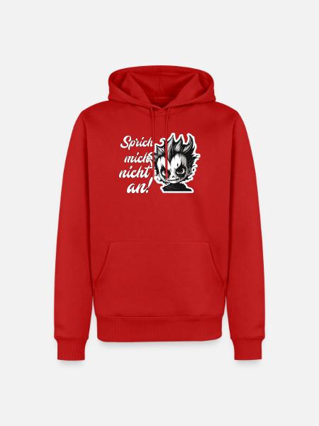 Sprich mich nicht an! Teenager - Männer Premium Bio Hoodie - Rot