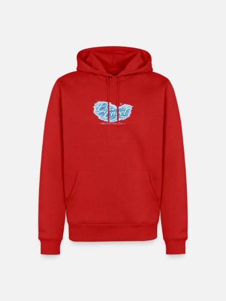 Eisengel: Kalter Blick, Warmes Herz - Männer Premium Bio Hoodie - Rot