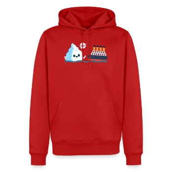 Titanic Funny Titanic und I-ceberg Boop Parodie - Männer Premium Bio Hoodie - Rot - Vorne - Nico (187cm)
