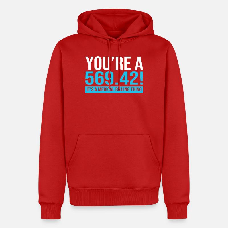 Medizin Coder - Männer Premium Bio Hoodie - Rot