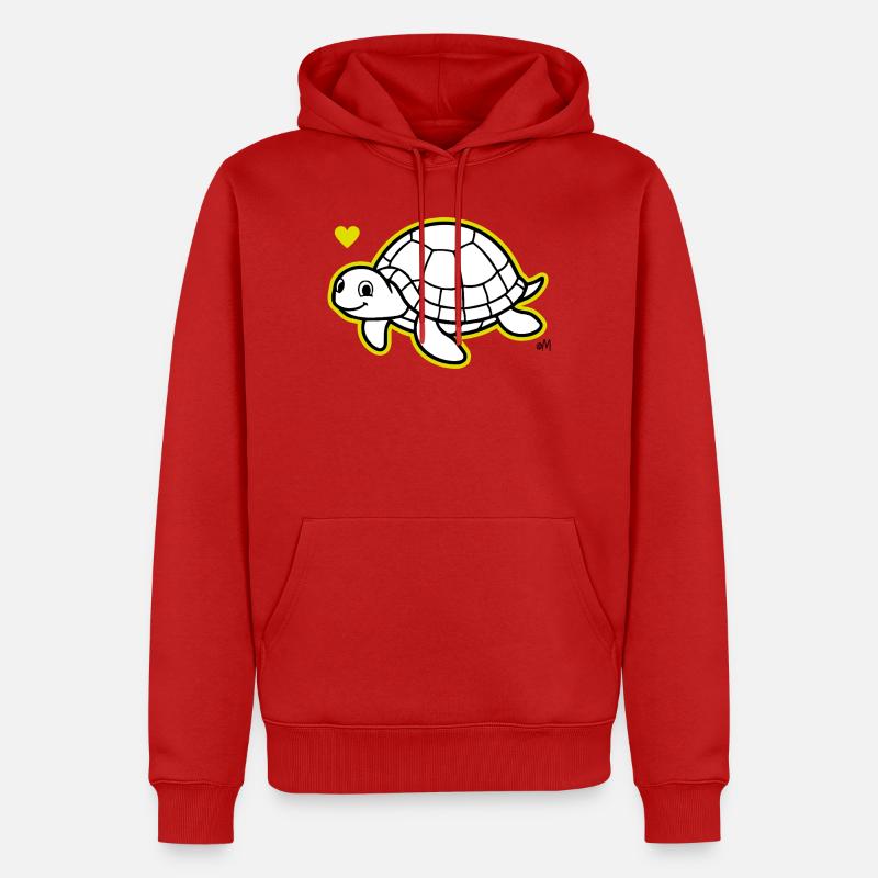 Max_the_turtle - Sweat à capuche Premium bio Homme - rouge