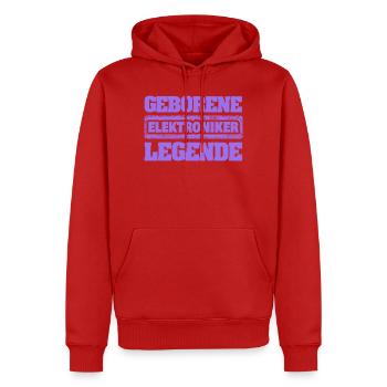 Elektroniker - Männer Premium Bio Hoodie - Rot - Vorne - Nico (187cm)