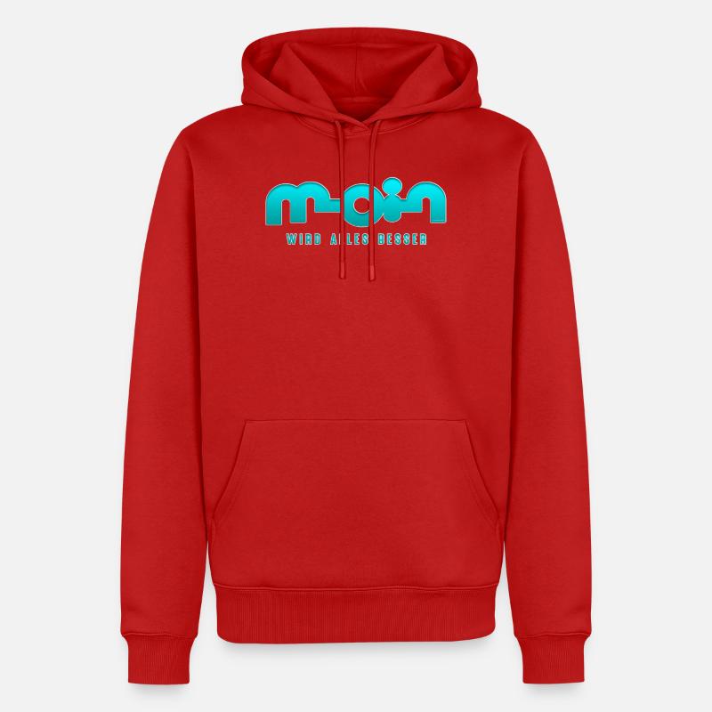 Moin wird alles besser - Männer Premium Bio Hoodie - Rot