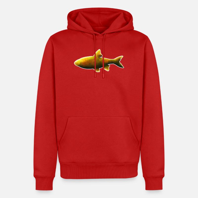 Hazel.1 - Sweat à capuche Premium bio Homme - rouge