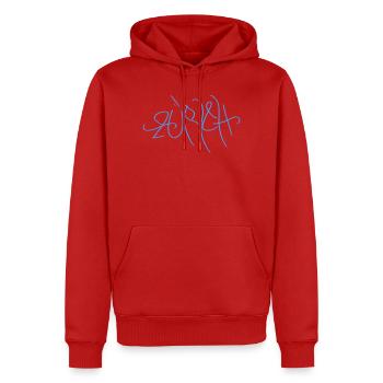 Zurich Street Art T-Shirt - Sweat à capuche Premium bio Homme - rouge - Devant - Nico (187cm)