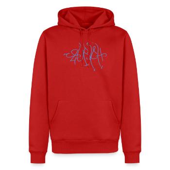Art urbain de Zurich - Sweat à capuche Premium bio Homme - rouge - Devant - Nico (187cm)