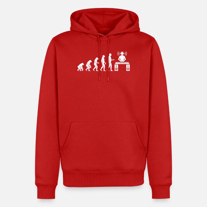 Evolution der Beats: DJ-Frontier - Männer Premium Bio Hoodie - Rot