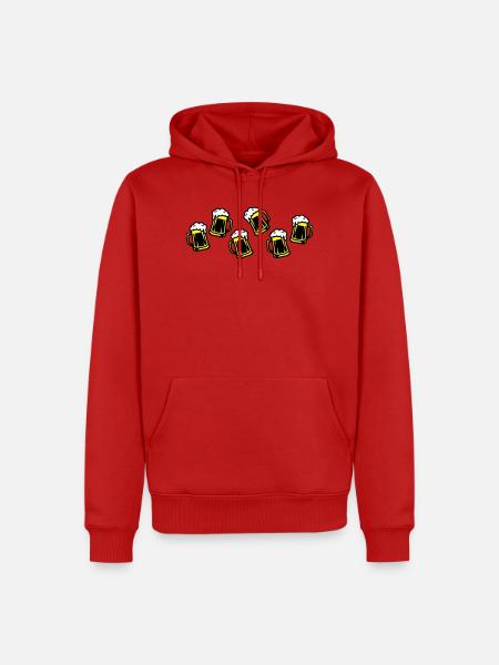 Beer Beer Glass Beer Mug - Men’s Premium Organic Hoodie - red