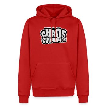 Chaos Coordinator Lustig Titel Eltern Lehrer Logo - Männer Premium Bio Hoodie - Rot - Vorne - Nico (187cm)